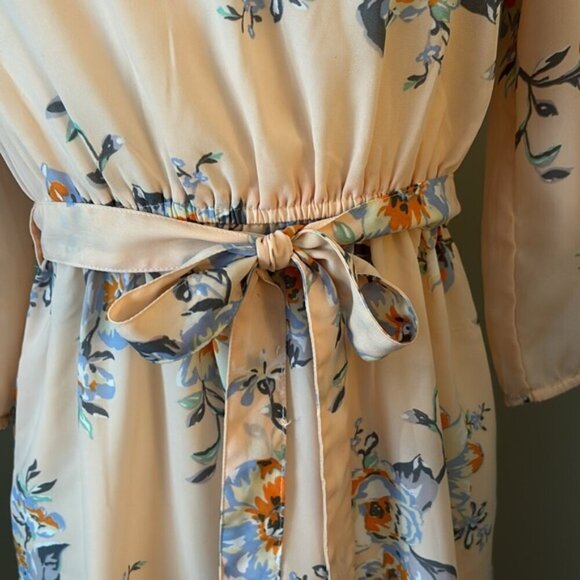 H&M Lightweight Chiffon Floral Dress Pink Sz. XS - Picture 4 of 10